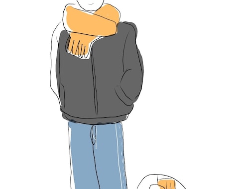 ラフな線画を描きます 自分や恋人、推しや家族の似顔絵、オリキャラデザインなど イメージ2