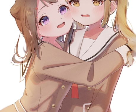 最低価格で可愛い女の子を描きます ふわふわで可愛い絵柄❁⃘*.ﾟ イメージ2