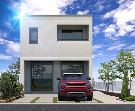 建築外観パース制作｜住宅・小規模案件に対応します 図面から自然で分かりやすい外観パースを制作します イメージ2