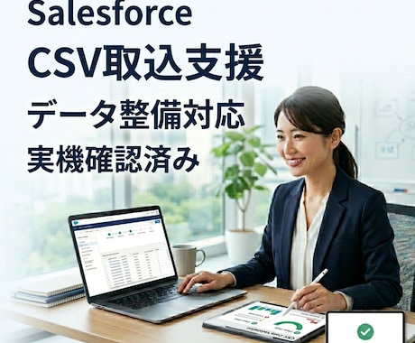SalesforceのCSV取込を支援します CSV取込やデータ整備を丁寧に支援します イメージ1