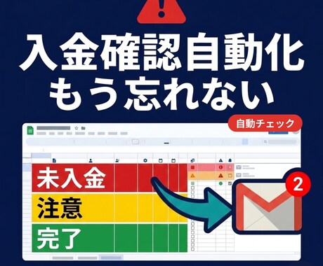 フリーランス向け案件・入金管理を自動化します スプシを開くだけで今日やることがわかる イメージ1