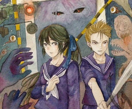 創作イラスト　デジタル、アナログどちらでも描きます ファンタジー、ホラー、GL、BLジャンルは問いません。 イメージ2