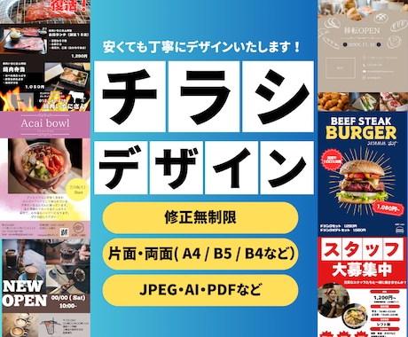 低価格でチラシデザイン制作します 低価格で修正回数無制限でチラシを作成します! イメージ1