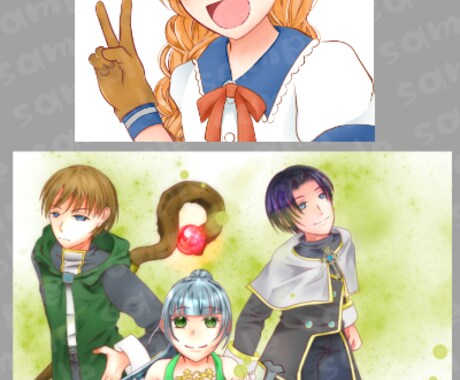 ご希望のイラスト描きます 見た目鮮やかな目を引くもの描きます イメージ2
