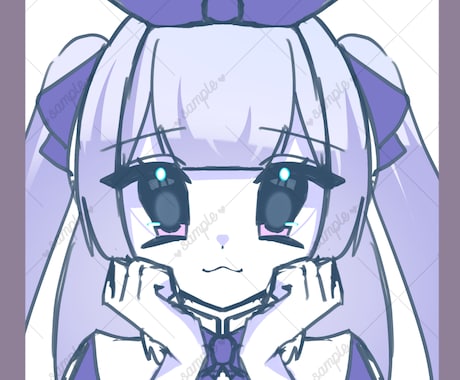 可愛い簡易萌え系アイコン描きます ラフなとても可愛い萌えイラストのアイコン制作いたします！ イメージ2