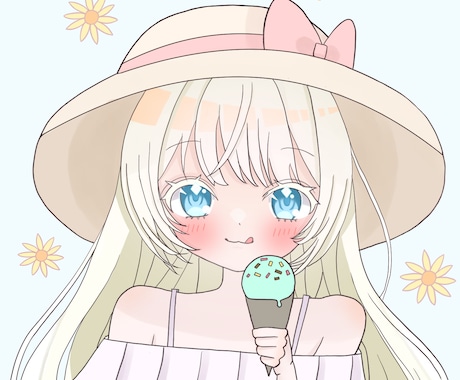 ゆるふわ可愛いイラストアイコンを制作します SNSアイコンやグッズに！商用利用もOKです！ イメージ2