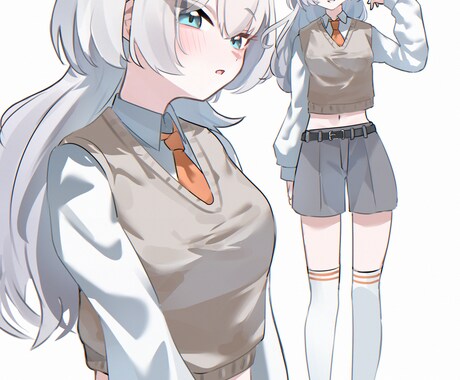 表情豊かでかわいい女の子のイラスト作成します 目を惹くかわいい女の子のイラストはお任せください！ イメージ1