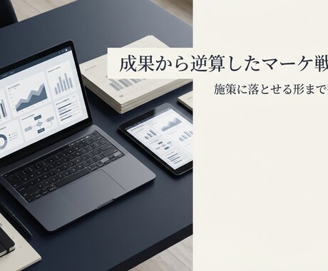 成果から逆算したマーケ戦略を設計します 〜施策に落とせる形まで整理します〜 イメージ1