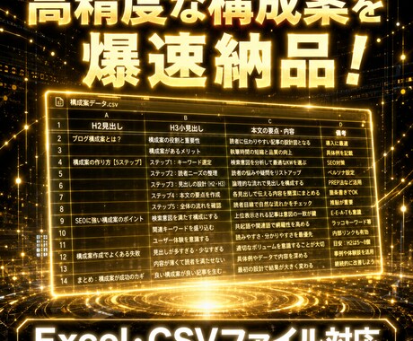 ブログの構成案50件作成＆記事執筆します 最新AI×プロの目視！3000文字以上の高品質記事を即納品！ イメージ2