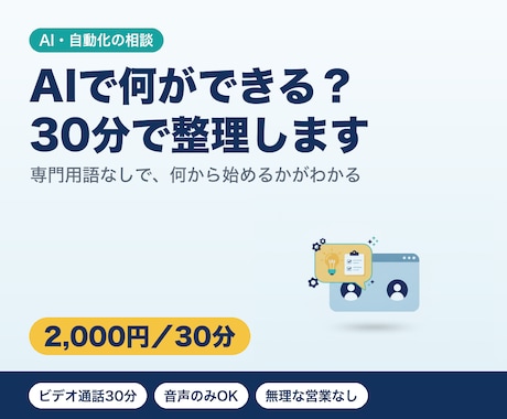 AI活用・業務自動化のご相談にのります イメージ1