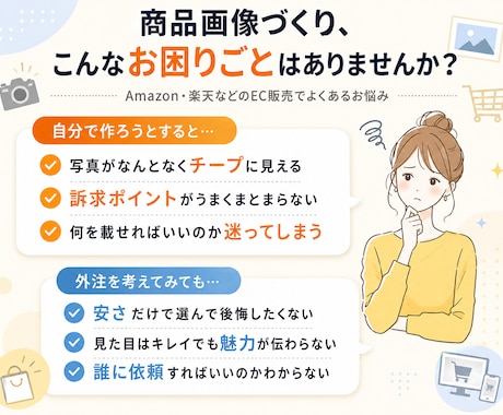 EC用の商品撮影〜画像制作をワンストップで行います 【撮影・構成・デザイン一括おまかせプラン】 イメージ2