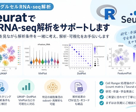 SeuratでscRNAseq解析をサポートします イメージ1