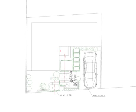 住宅エクステリア(外構)のラフ図面を制作します 住宅のエクステリアのラフプランをCADやスケッチで提案します イメージ1