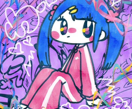 SNSなどに使えるイラスト描きます サブカルやポップな絵柄が好きな方へ イメージ1