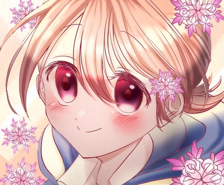 オリジナルアイコンイラストます 可愛い絵柄の女の子や男の子のアイコン、描きます！ イメージ1