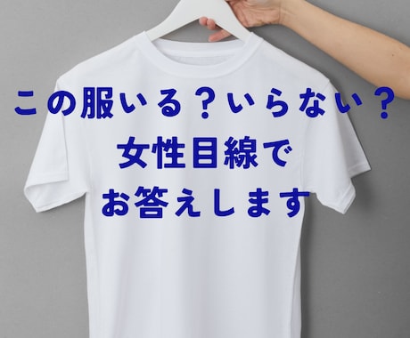 テキスト完結　服の写真一発でいる／いらない答えます イメージ1