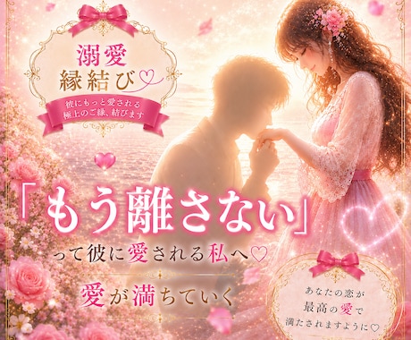 溺愛縁結び♡彼にもっと愛される極上のご縁、結びます 「もう離さない」って、 彼に愛される私へ♡愛が満ちていく イメージ1