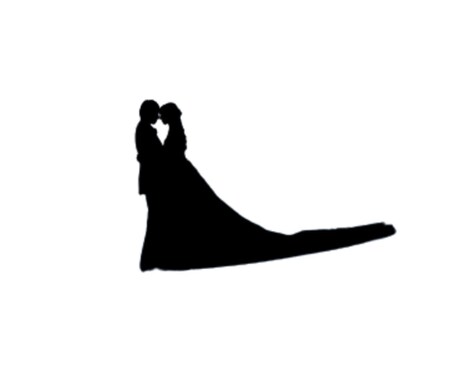 プレ花嫁様へお2人の影絵をお作りします お2人のお写真をいただき影絵をお作りさせていただきます。 イメージ2