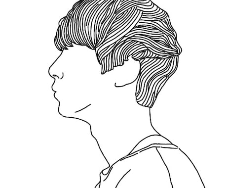 シンプルでオシャレな線画イラスト描きます あなただけのオシャレなアイコン描きます イメージ2