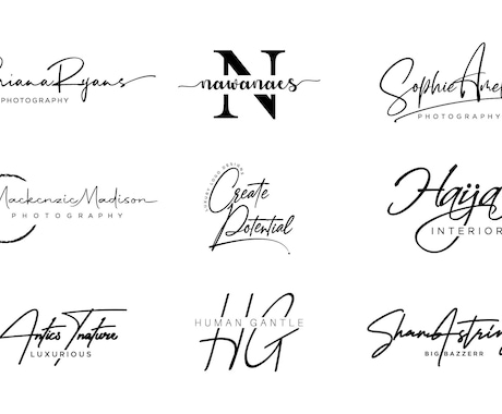 あなたのサイン、ロゴを手書き風にデザインします 名刺やロゴに入れる文字などを手書き風で作成いたします。 イメージ2