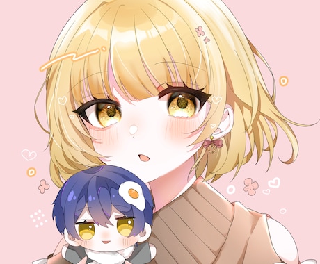 綺麗なあなただけのオリジナルアイコン描きます 宝石のような目が得意です。！綺麗なイラストを仕上げます。 イメージ2