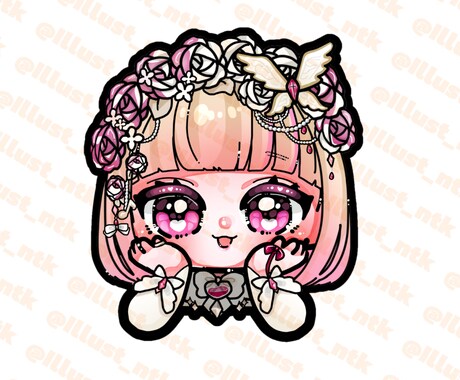 グッズ向けの可愛いミニキャライラストを描きます 最短即日納品♡お姿を最大限可愛く表現します！ イメージ2