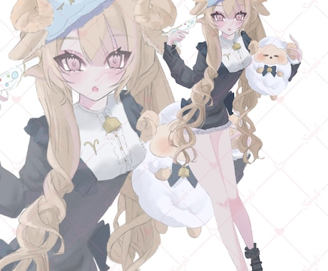 TRPG等に使える立ち絵を制作します 厚塗りタッチで可愛らしいイラストをお作りします♪ イメージ2