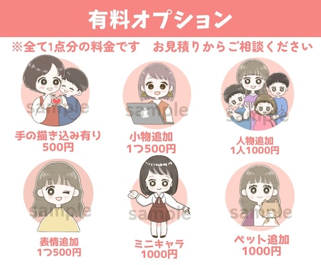 お手頃価格◎キュンとかわいい一枚絵イラスト描きます 副業ママや家族・親子様に◎吹き出し等のイラスト描きます イメージ2