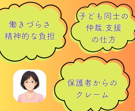保育関係者の胸のうちをチャットで、寄り添います 働きづらさ、子どもへの対応、保護者対応の困りごと伺います イメージ2