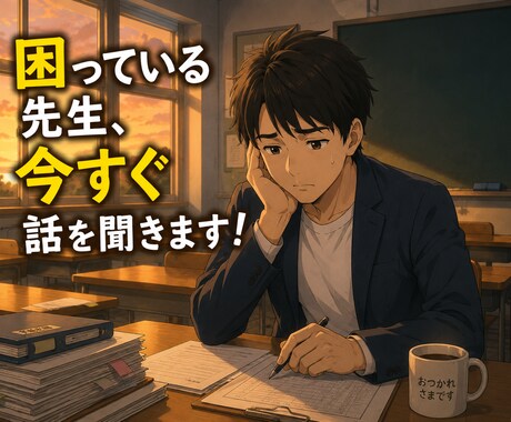 学級経営のお悩みとことん聞きます 困っている先生の話を親身になって聞きます イメージ1
