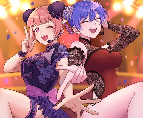 歌ってみた・配信・動画等◆サムネイラスト描きます 歌ってみた・楽曲・各種動画に合わせたイラストを描きます！ イメージ2