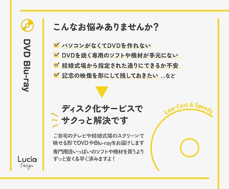 Blu-rayも同額！結婚式動画をDVD化します 【翌日発送】お急ぎ対応無料・各種調整無料・ISUM申請も可 イメージ2