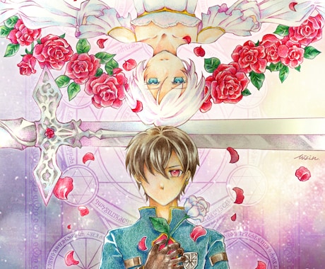 色鉛筆でイラストを描きます 優しい色鉛筆の雰囲気と、アニメ広告のようなデザインもします イメージ1