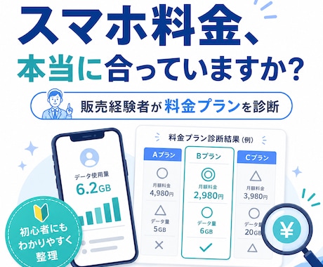 スマホ料金とプランを見直します イメージ1