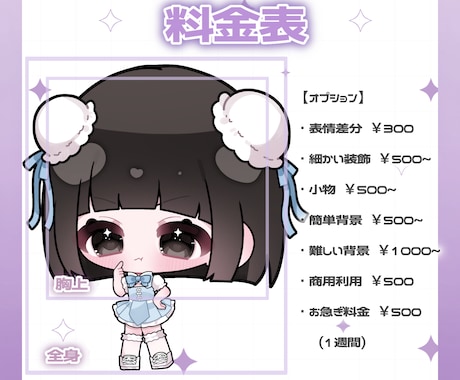 ミニキャラ（SD•デフォルメ）イラストを描きます きらきら可愛いミニキャライラスト♡グッズやスタンプに◎ イメージ2