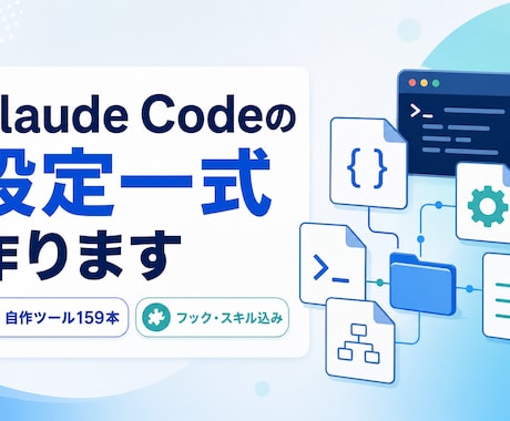 Claude Codeの設定一式を作って納品します 毎回同じ指示を書かなくて済む状態に。動く設定ファイルでお渡し イメージ1