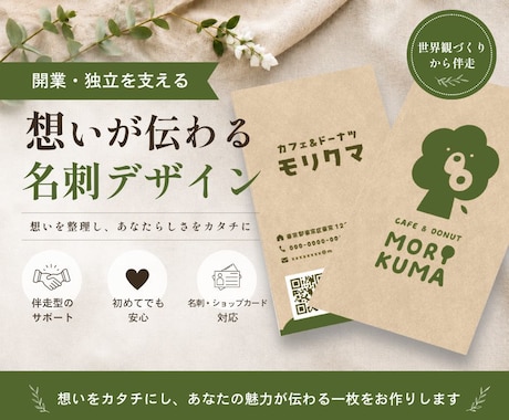 開業・独立を応援│世界観を伝える名刺を制作します 【3名様特別価格】印刷対応可◎起業開業で名刺が必要な方へ イメージ1