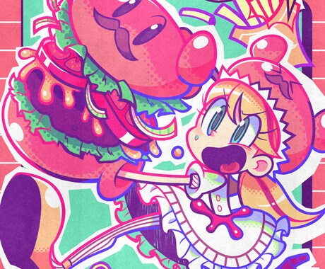 かわいいデフォルメカートゥーン調のイラスト描きます いつもと変わった個性的なキャラクターを見てみたい方に イメージ2