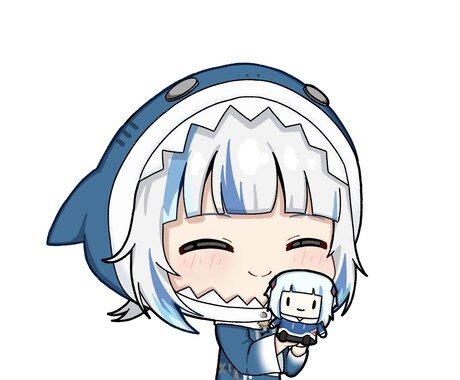 サムネやグッズなどに使えるミニキャラを描きます 2頭身のキャラを可愛く描きます！ イメージ2