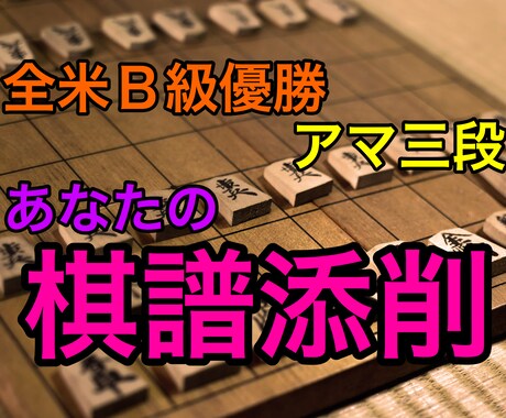 将棋アマ三段があなたの棋譜を添削します 自分の棋譜を見てもらって弱点を知りたい方にオススメ！ イメージ1