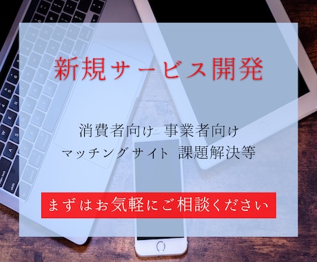新規WEBサービスの開発を行います これから起業・新規事業を始めたい方を、全力サポート！ イメージ1