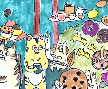 可愛い×鮮やか☆ポップな一枚絵を制作します イメージ1