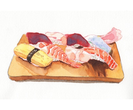 雑誌、ウェブ、メニューに載せる食べ物を描きます 飲食店のメニュー、レシピ、カードに載せる手描き風イラスト イメージ2