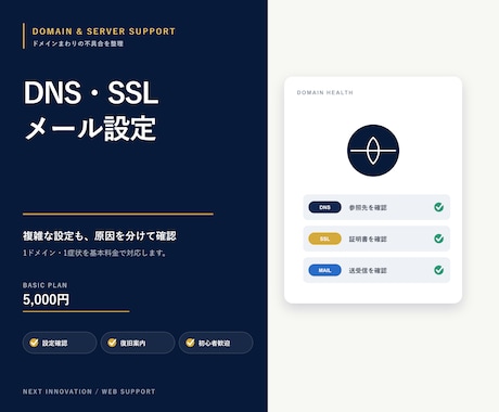 ドメイン・DNS・SSLの不具合を修正します イメージ1