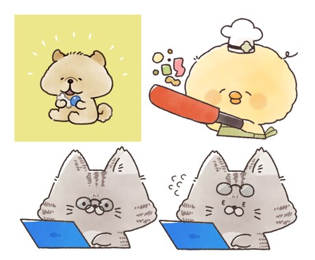 かわいくてほっこりするイラスト作成します かわいい動物のデフォルメイラストで個性的に！ イメージ2