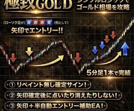 ５分足・専用インジ・エントリー補助搭載ます ドキドキしなくてエントリーができる。それが極致なんです！ イメージ1