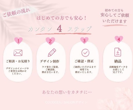 女性に伝わる/集客につながるチラシを作成致します 美容サロンのコンセプトに沿った魅力のあるチラシを イメージ2