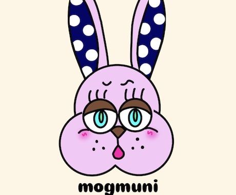 みんなに愛されるキャラクターを提供します 耳のドット柄がチャームポイントのポップな動物たち イメージ2