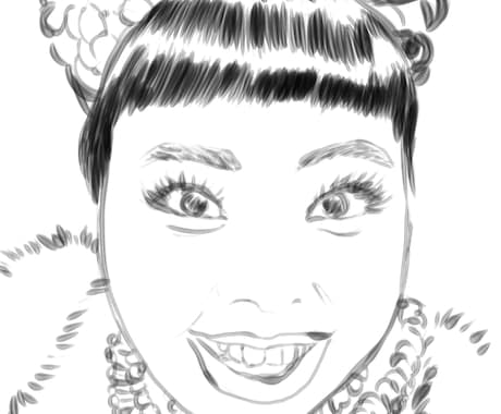 筆書き風似顔絵描きます 筆書き風が好きな方、思い出に残したい方、記念に残したい方 イメージ1