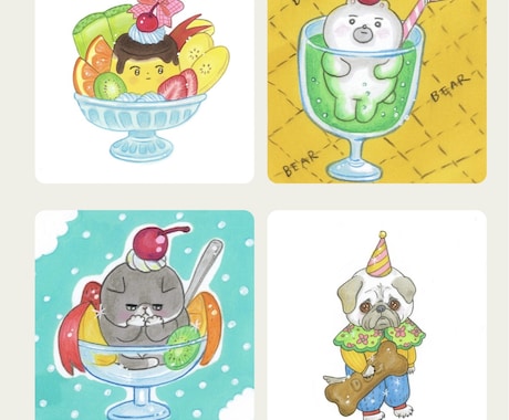 絵本風柔らかな雰囲気のカットイラストを描きます 絵本風手描きイラストでグッズや挿絵等をほっこり見せます！ イメージ2